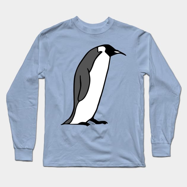 Emperor Penguin Long Sleeve T-Shirt by SterryCartoons